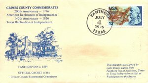 200th ANNIVERSARY OF THE AMERICAN DECLARATION OF INDEPENDENCE REAR RECEIPT 1976