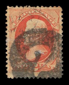 GENUINE SCOTT #178 USED NEGATIVE NUMERAL 2 FANCY CANCEL - ESTATE CLOSE-OUT