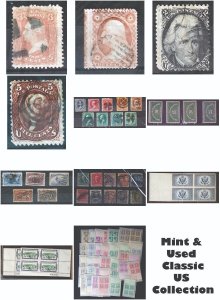 Mint & Used Classic US Collection, Nice Group Close to $500 CV ZAYIX 0424FRA11