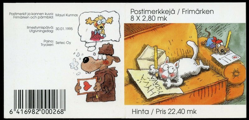 FINLAND HOLOGRAM COMPLETE BOOKLET  SCOTT#956a  MINT NEVER HINGED--SCOTT $ 