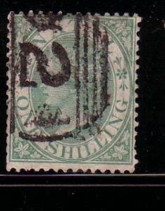 Natal Sc 17 1867 1/ green Victoria stamp used