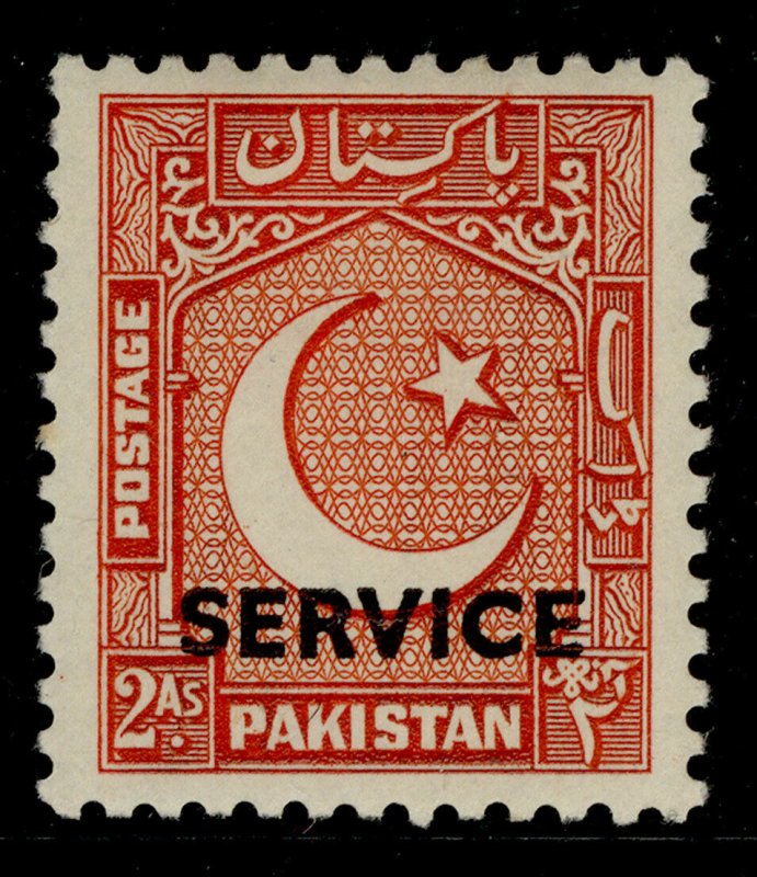 PAKISTAN GVI SG O19, 2a red, M MINT.