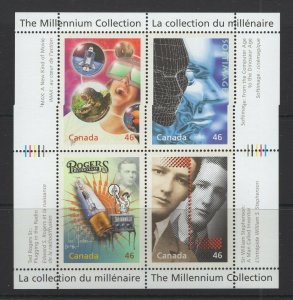 Canada 1999 Millennium Sheet #1  Unitrade #1818 VFMNH  CV $9.00