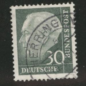 Germany Scott 755 used 1956-1957 President Heuss stamp