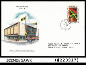 JAMAICA - 1987 25th ANNIVERSARY OF INDEPENDENCE -FLAG - FDC