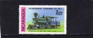 Nicaragua Anniv of Railway MNH
