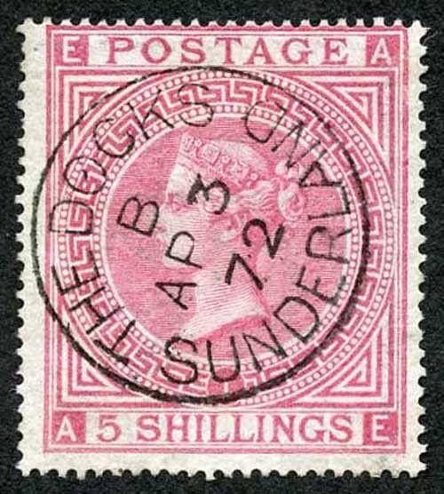 SG126 5/- Rose (Superb Deep Colour) Fantastic The Docks Sunderland CDS