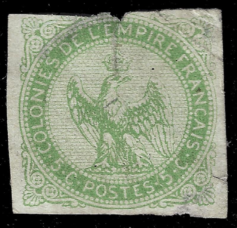 France General Colonies 1862 YT 2 Sc 2 MH sm flaws