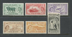 Falklands QEII values to 1/ mint o.g. hinged