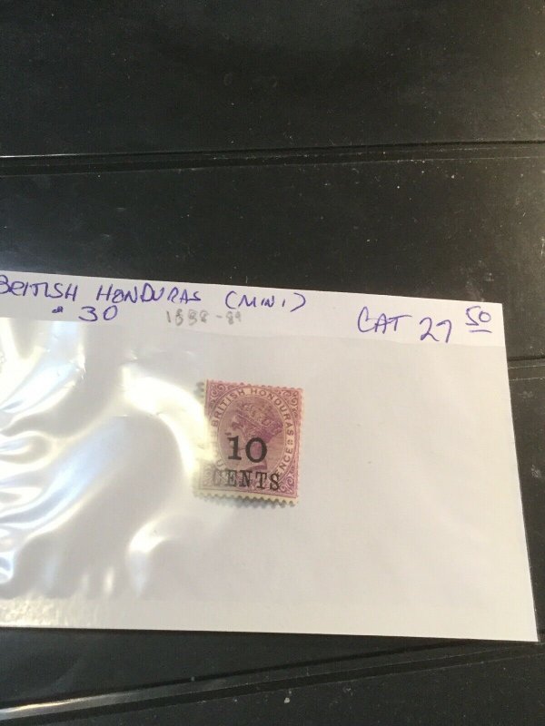 British Honduras Stamp Scott #30 Mint Cat. $27 See My Listings For Hard Stamps!