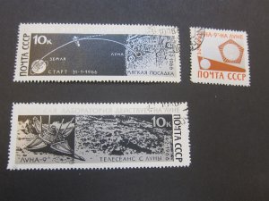 Russia 1966 Sc 3274-76 set FU