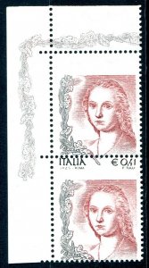 Woman in Art Euro 0.41 - Pair Variety Shifted Notching