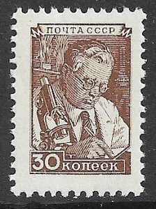 RUSSIA USSR 1949 30k Brown SCIENTIST Re-Issue of 1955 Sc 1346 MNH
