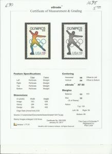 # 1698 MINT NEVER HINGED OLYMPIC GAMES XF+