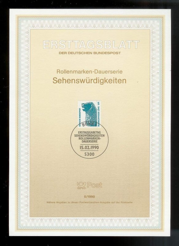 GERMANY (52) Ersttagsblatt FDC Presentation Cards