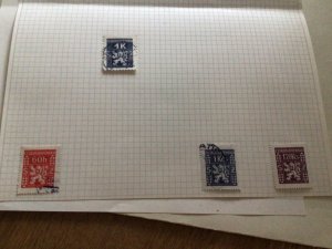 Czechoslovakia stamps on folded page  A11792