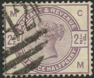 SG190 2 1/2d Lilac and Green Good used Cat 18 pounds