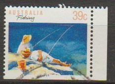 Australia SG 1179a FU - booklet stamp bottom right imperf...
