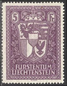 LIECHTENSTEIN #131 Mint NH - 1935 5fr Dark Violet