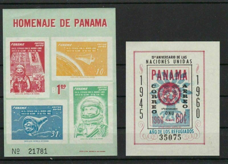 PANAMA , 2  MINI SHEETS UNMOUNTED MINT 