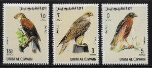 Umm Al Qiwain Michel 230-32 Birds of Prey part set MNH c.v  7.10 Euro