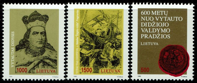 Lithuania #442-444  MNH - Grand Duke Vytautus (1993)