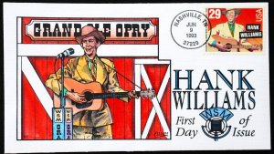 U.S. Used #2723 29c Hank Williams 1993 Collins First Day Cover (FDC)