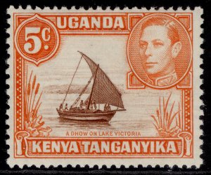 KENYA UGANDA TANGANYIKA GVI SG134, 10c red-brown & orange, M MINT.