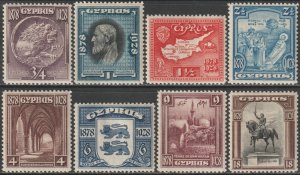 EDSROOM-22184 Cyprus 114-121 HR & LH 1928 Short Set to 18 Piastres CV$84.50