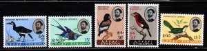 Ethiopia Sc 386-90 MNH issue of 1963 Birds of Prey