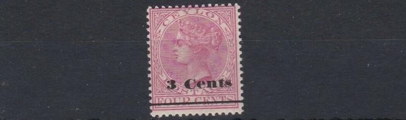 CEYLON  1892   S G  242    3C  ON 4C  ROSE            MH  