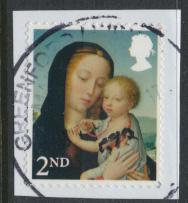 GB Christmas 2017 Madonna and Child  2nd Class  Used on piece  see details