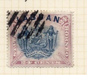 Labuan North Borneo 1897-98 Early Issue Fine Used 24c. Optd 076139