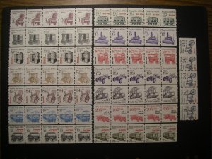 Scott 2252 - 2266, Transportation Coil PNC5 Collection, MNH Beauties, CV $37.65