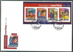 GUINEA BISSAU 2015 IN MEMORIAM TO LEONARD NIMOY SHEET FIRST DAY COVER