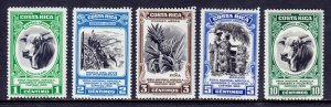 Costa Rica - Scott #C197//C201 - MH - Thin speck #C200, C201 - SCV $3.05