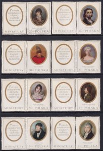 Poland 1970 Sc 1748-55 Various Portraits Paintings Art Stamp MNH