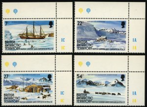 BRITISH ANTARCTIC TERRITORY Sc 121-24 VF/MNH -INSCRIPTION CORNER SGLS -COMPLETE