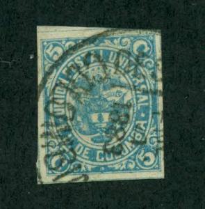 Colombia 1881 SC# 106 U SCV (2014) = $1.60