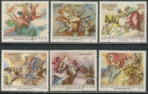 AUSTRIA Sc#824-829 1968 Baroque Frescoes Art Complete Set Used