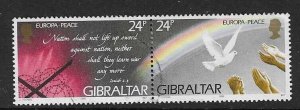 GIBRALTAR SG740a EUROPA 1995 PEACE & FREEDOM USED