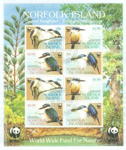 Norfolk Island #835a Used Souvenir Sheet (Fauna) (Wildlife) (Wwf)