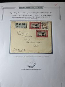 1933 Sudan Imperial Airways Cover Wad Medani to Seal Kent England