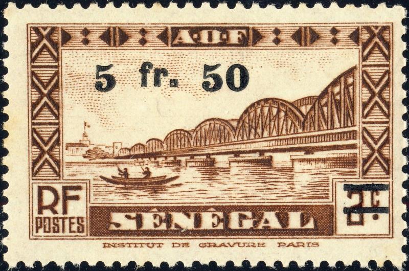 SENEGAL - 1944 - Yv.192 / Mi.227 5fr50 / 2c brun-rouge - Mint*