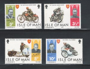 Isle of Man 1974 Tourist Trophy Motorcycle Races Scott # 40 - 43 MNH