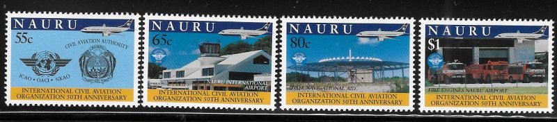 Nauru 1994 ICAO 50th anniversary Sc 411-414 MNH A1730