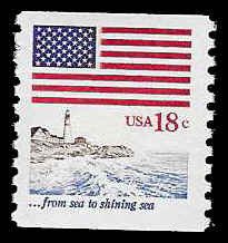 PCBstamps   US #1891 18c Shining Sea, coil, MNH, (15)