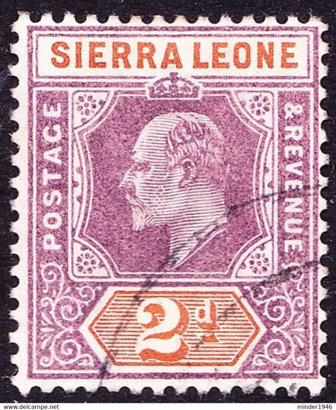 SIERRA LEONE 1903 KEDVII 2d Dull Purple & Brown-Orange SG76 Used