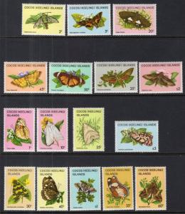 Cocos Keeling Islands 87-102 Butterflies MNH VF