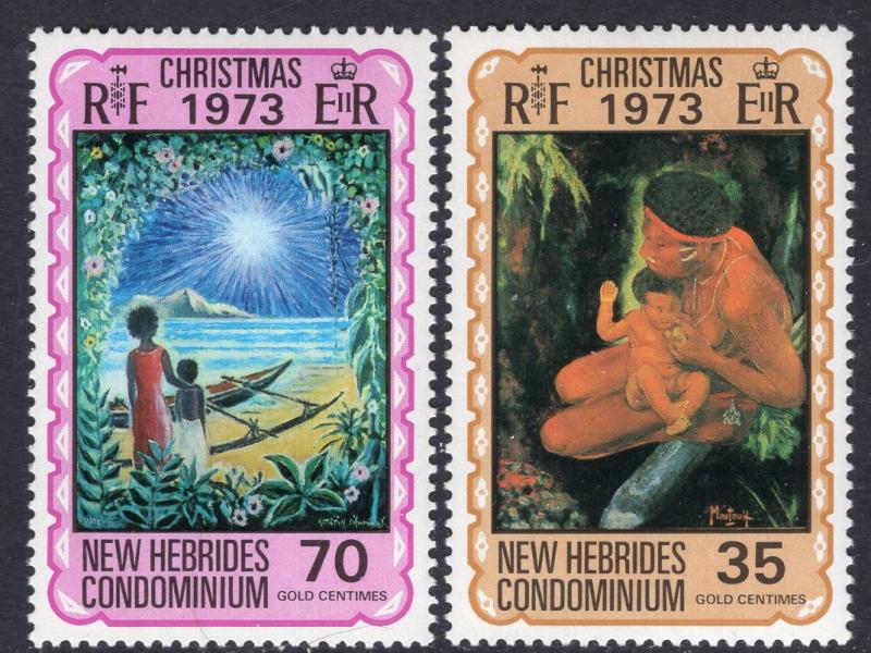 New Hebrides British 179-180 Christmas MNH VF